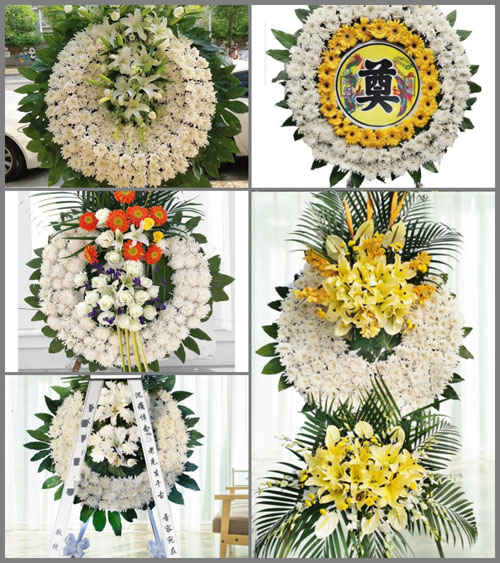四川成都大邑县西岭镇飞水村花圈速递
